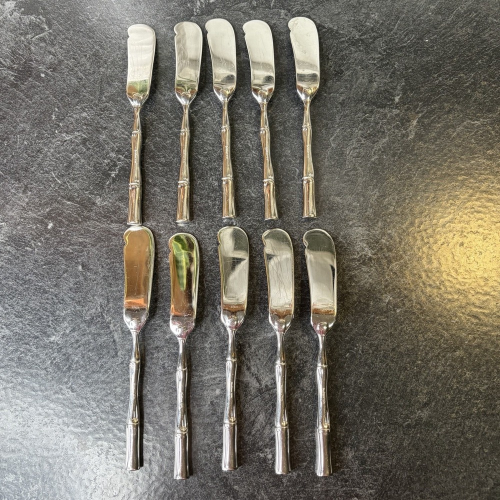 Williams Sonoma Fortessa Royal Pacific Stainles Butter Spreader Knife Set Of 10